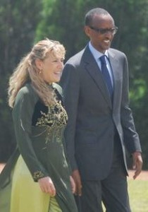 Anne Heyman with Rwandan President Paul Kagame