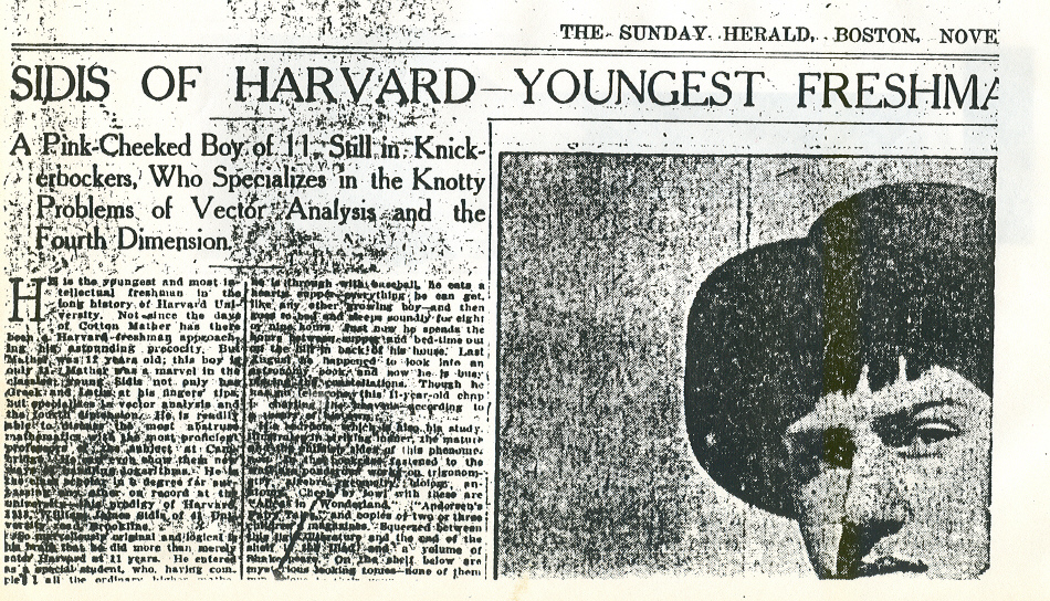 The Youngest Harvard Student Ever, William James Sidis: The Forgotten  Genius 