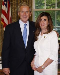 Houda Nonoo with former president George W. Bush